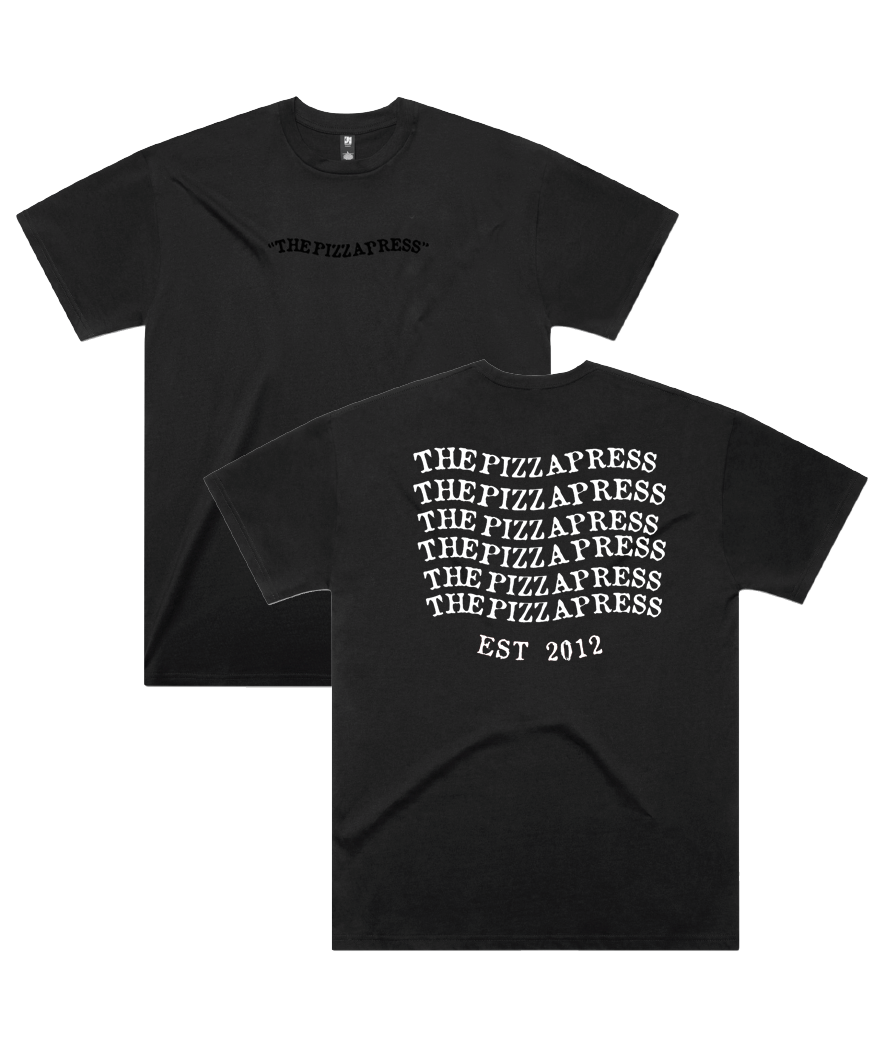 The Pizza Press - Wavy Tee - Black