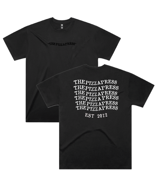 The Pizza Press - Wavy Tee - Black
