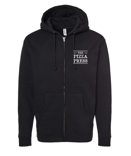 The Pizza Press Logo Black Zip Hoodie